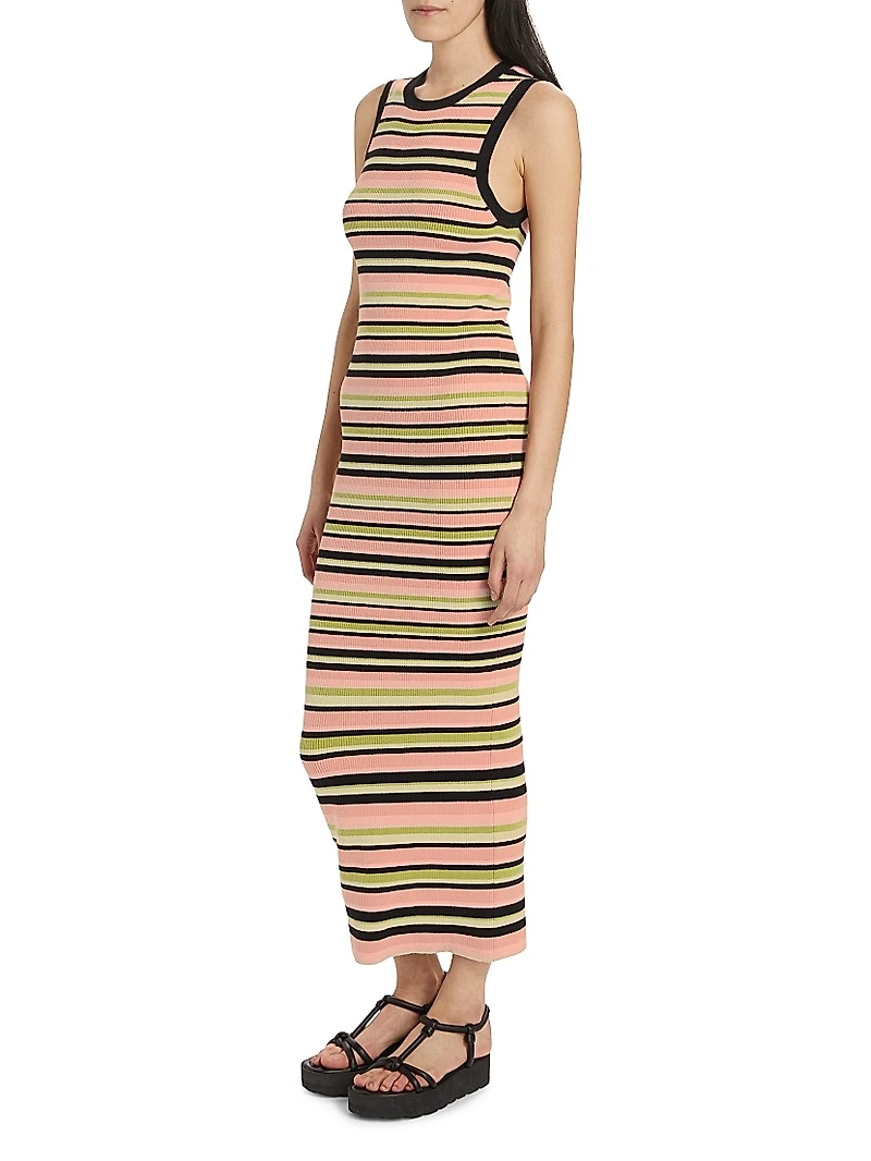 Striped Knit Maxi Dress