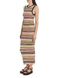Striped Knit Maxi Dress
