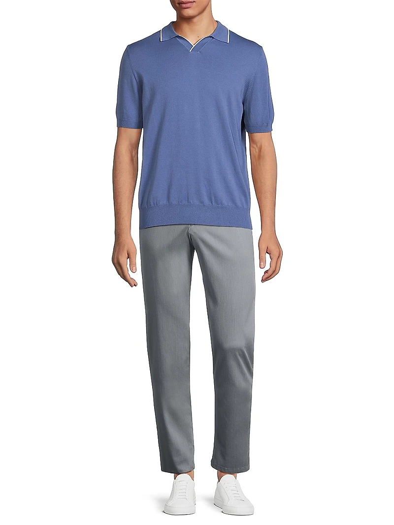 Stretch Flat-Front Trousers