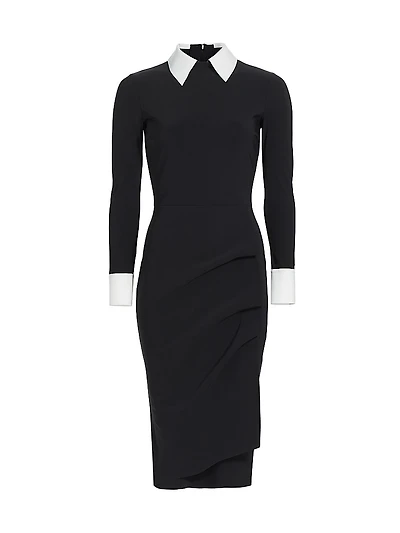 Ferflo Bic Collared Cocktail Dress