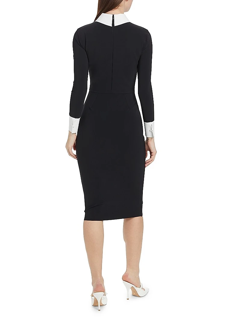 Ferflo Bic Collared Cocktail Dress