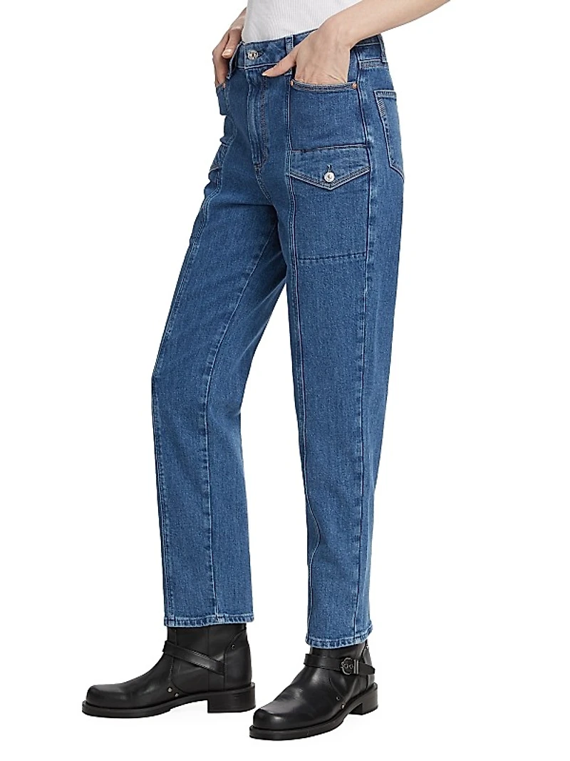 Alexis High-Rise Tapered-Leg Jeans