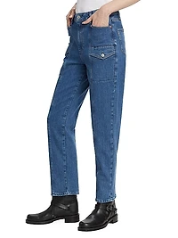 Alexis High-Rise Tapered-Leg Jeans