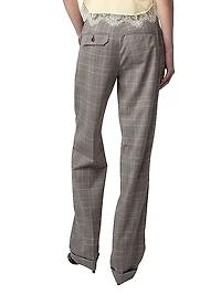 Pura Plaid Wool Wide-Leg Pants