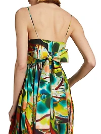 Leighton Printed Cotton Midi-Dress