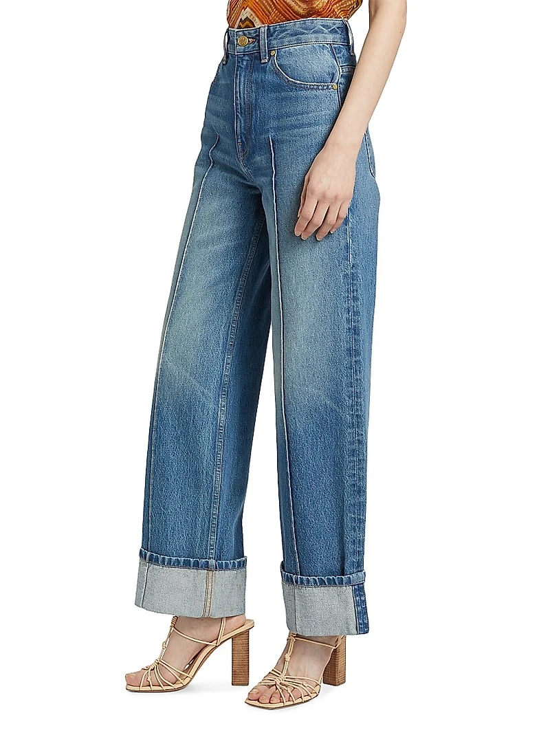 The Genevieve High-Rise Wide-Leg Jeans