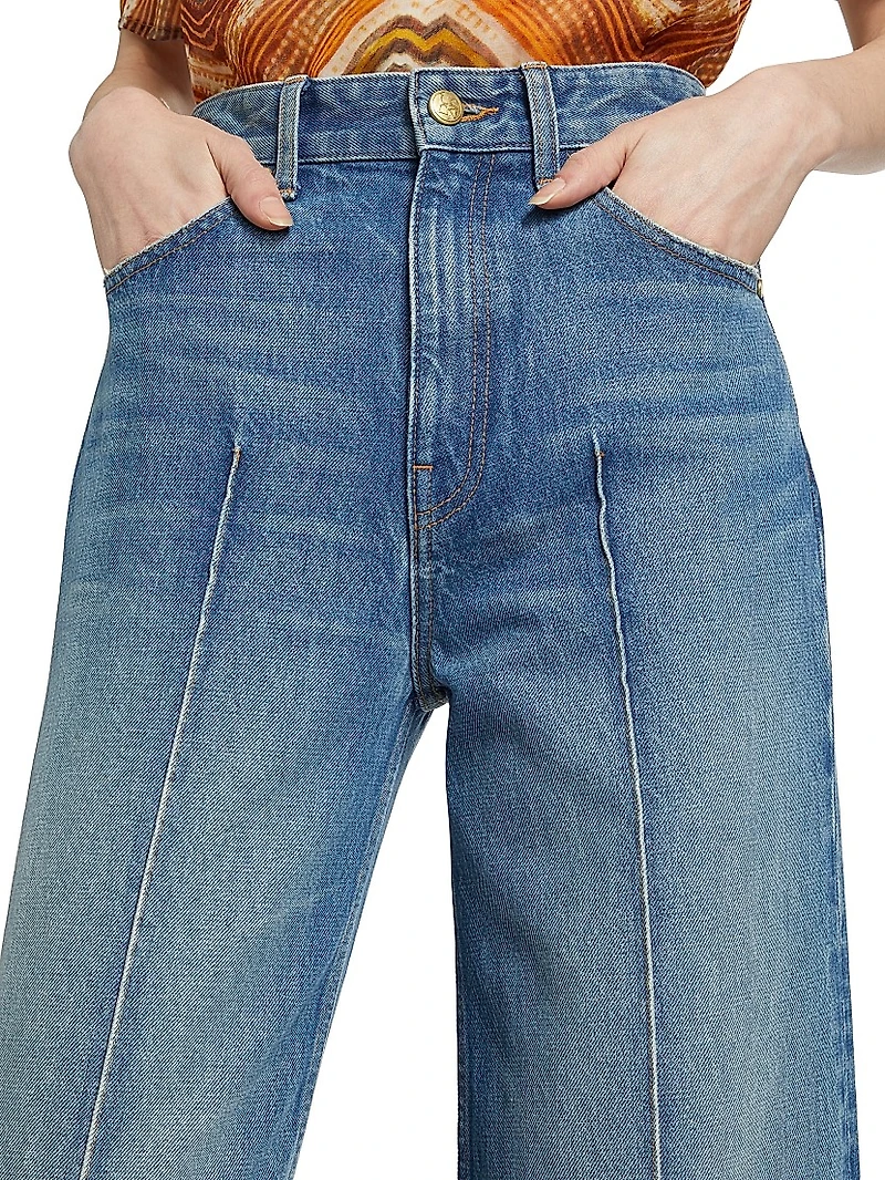 The Genevieve High-Rise Wide-Leg Jeans