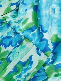 Pia Floral Pleated Maxi-Dress