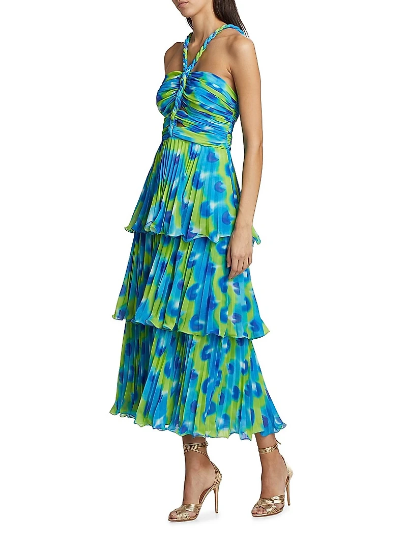 Brand Twist Bodice Midi-Dress