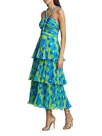 Brand Twist Bodice Midi-Dress