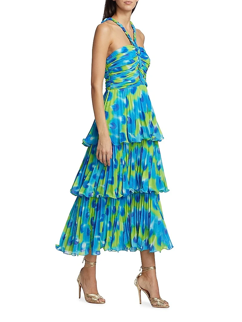 Brand Twist Bodice Midi-Dress