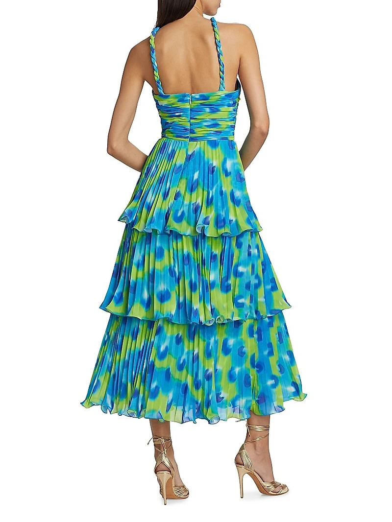 Brand Twist Bodice Midi-Dress