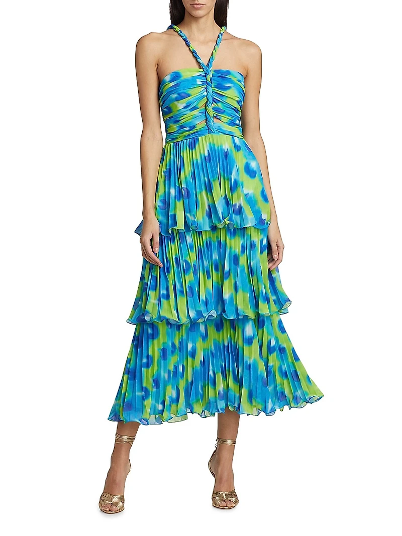 Brand Twist Bodice Midi-Dress