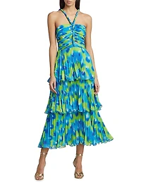 Brand Twist Bodice Midi-Dress