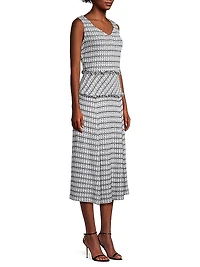 Tweed Drop-Waist Midi-Dress