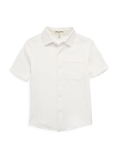 Little Boy's & Boy's Beach Short-Sleeve Shirt