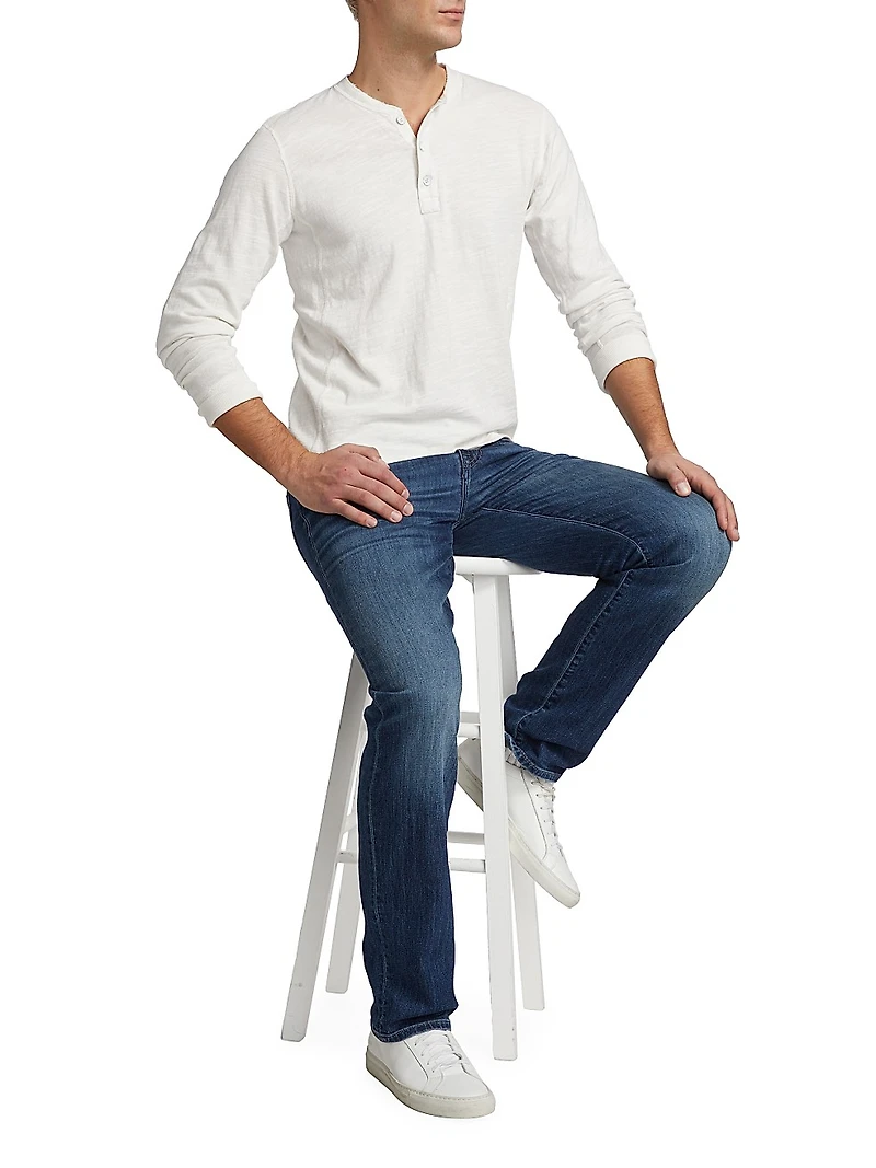 Stretch Straight-Leg Jeans