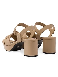 Quilted Nappa Leather Platform Sandals