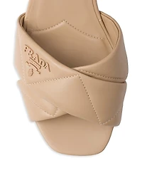 Quilted Nappa Leather Platform Sandals