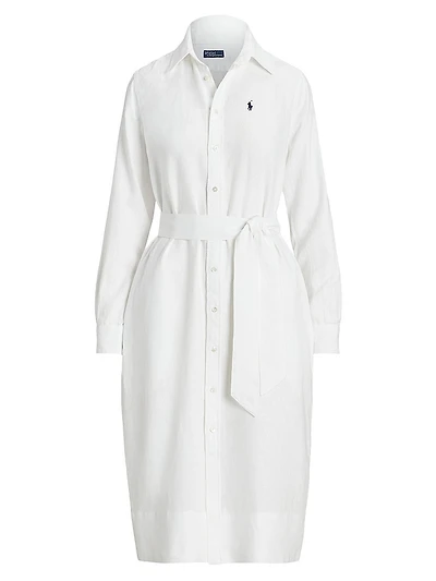 Linen Belted Shirtdress