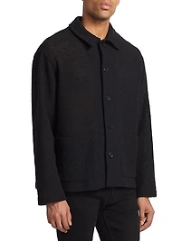 Crocheted Cotton-Blend Jacket