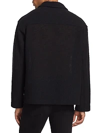 Crocheted Cotton-Blend Jacket