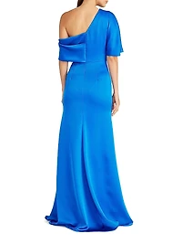 Remi Draped Satin One-Shoulder Gown