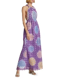 Oye Eyelet Cotton Maxi Dress