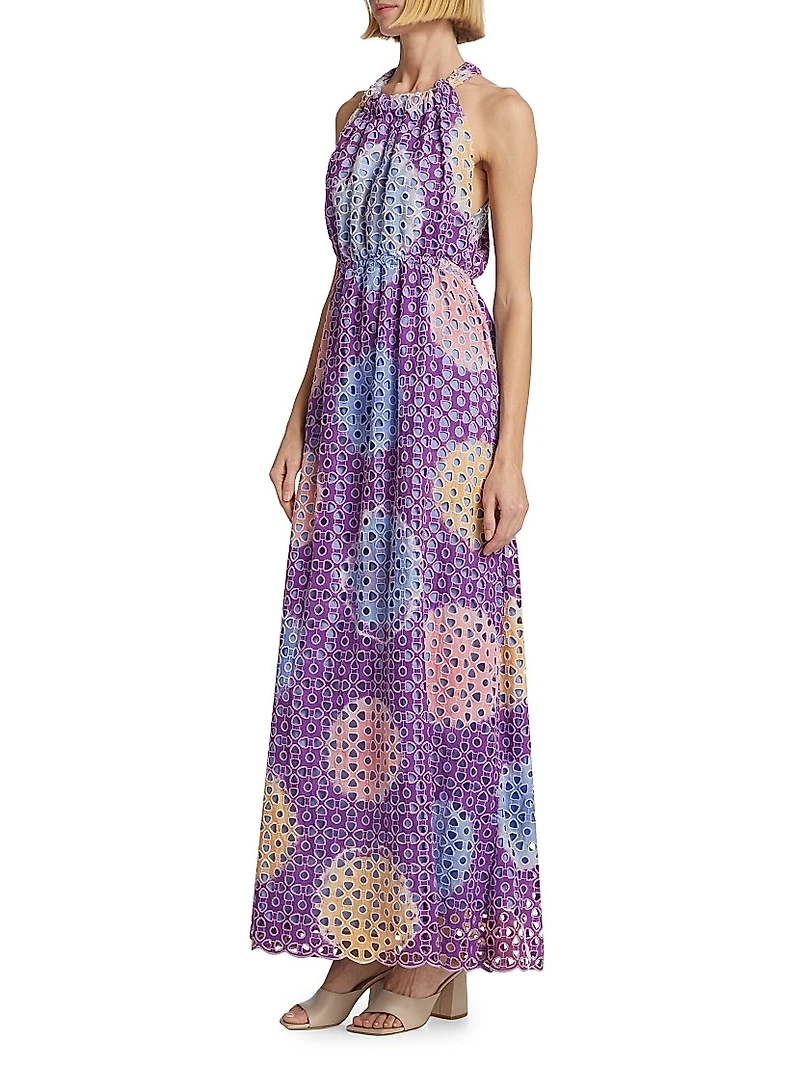 Oye Eyelet Cotton Maxi Dress