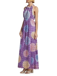 Oye Eyelet Cotton Maxi Dress