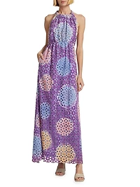Oye Eyelet Cotton Maxi Dress