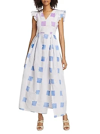 Ajala Hand-Printed Cotton Maxi Dress