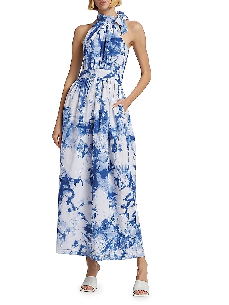 Folarin Tie-Dyed Cotton Maxi Dress