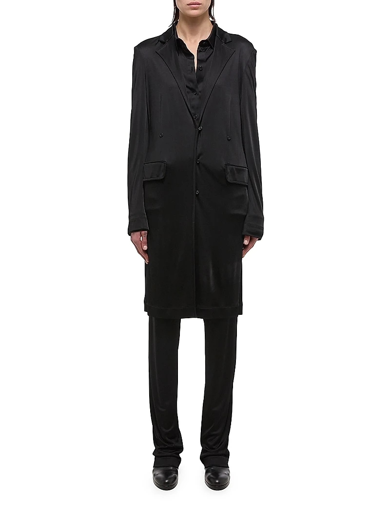 Long Single-Breasted Jacket