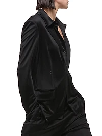 Single-Breasted Long-Sleeve Jacket