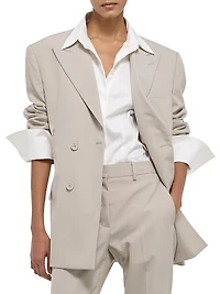 Car Wool Double-Breasted Blazer