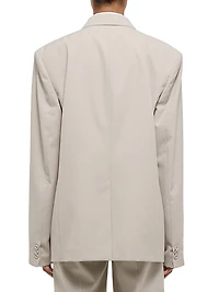 Car Wool Double-Breasted Blazer