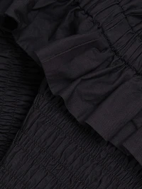 Smocked Off-The-Shoulder Crop Top