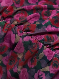 Floral Mesh Ruched Minidress