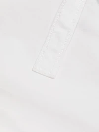 Poplin Bow Short-Sleeve Minidress