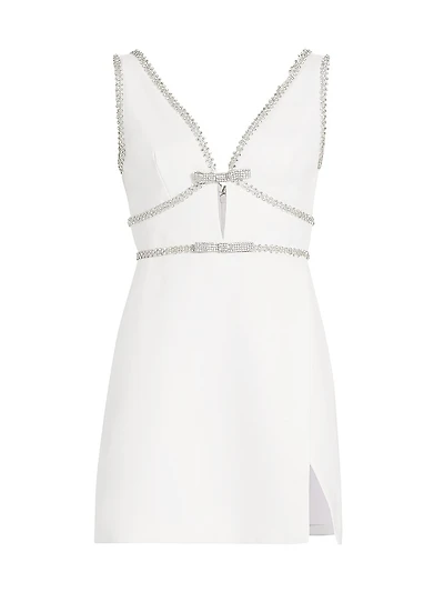 Embellished Bonded Crêpê Minidress