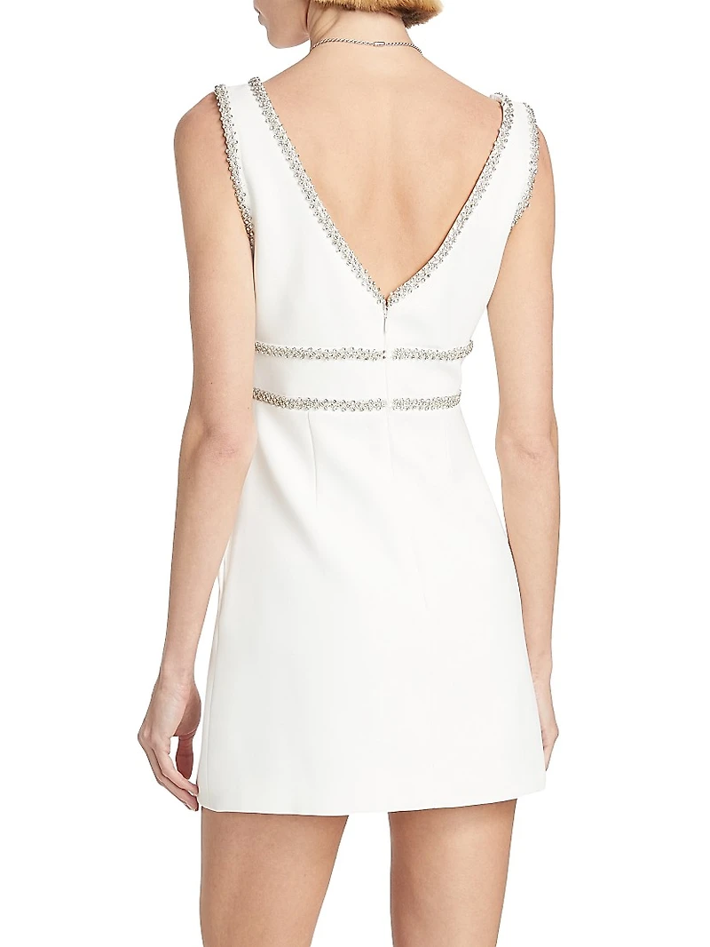 Embellished Bonded Crêpê Minidress