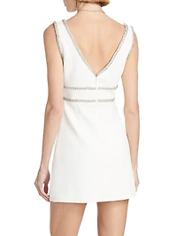 Embellished Bonded Crêpê Minidress