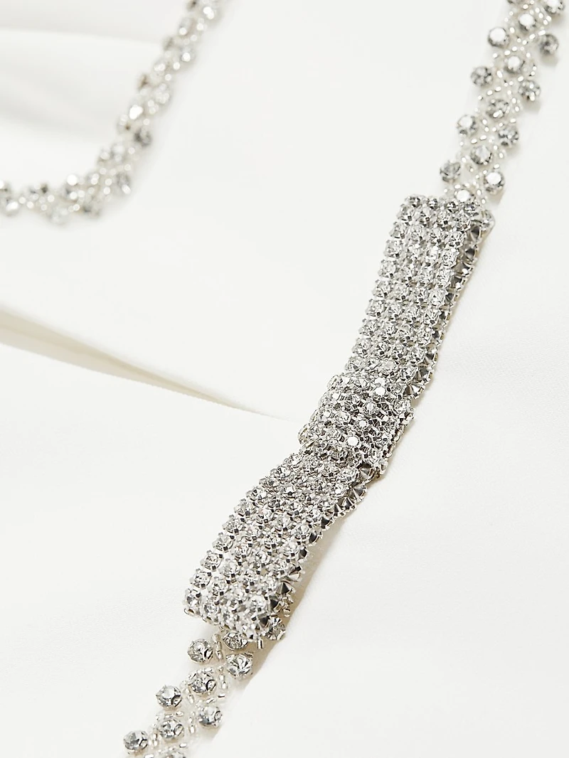 Embellished Bonded Crêpê Minidress