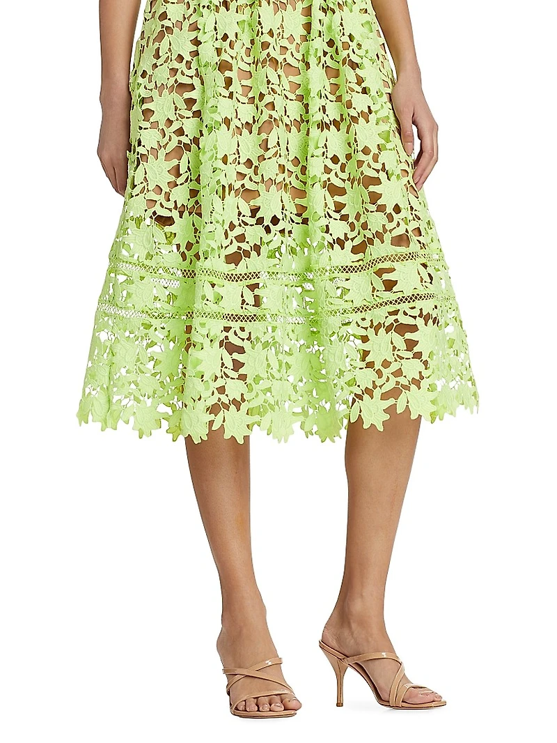 Azaelea Guipure Lace Midi-Dress