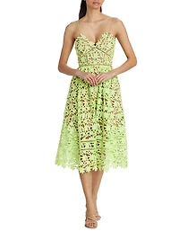 Azaelea Guipure Lace Midi-Dress