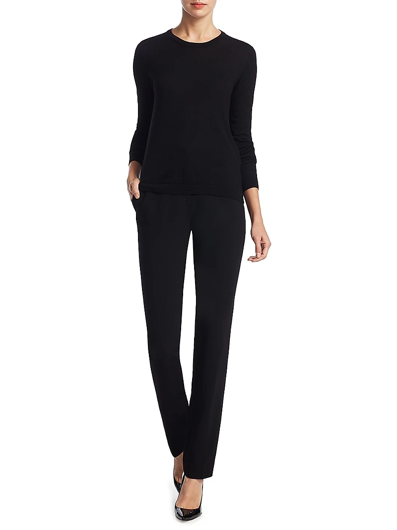 Crewneck Wool-Blend Sweater