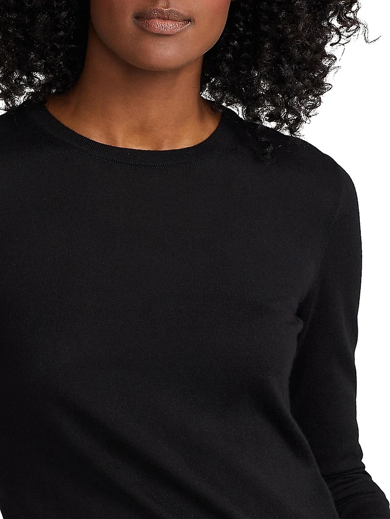 Crewneck Wool-Blend Sweater