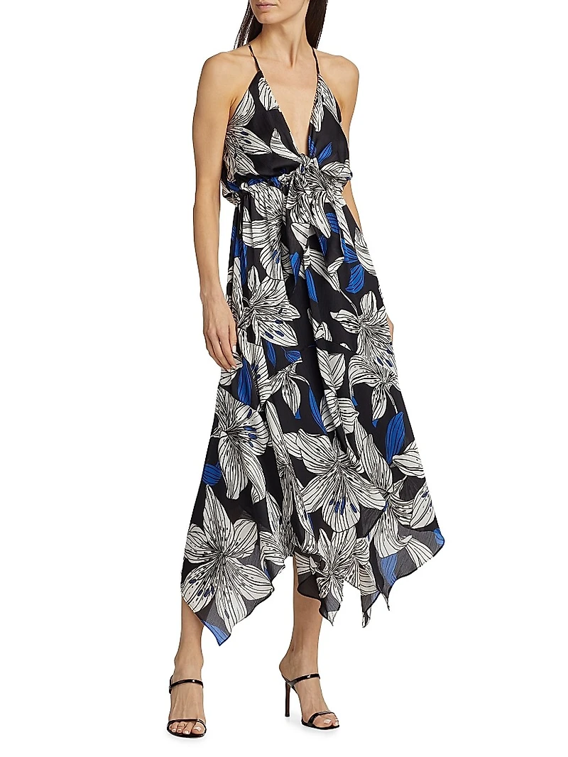 Estrella Floral Sleeveless Midi-Dress