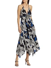 Estrella Floral Sleeveless Midi-Dress